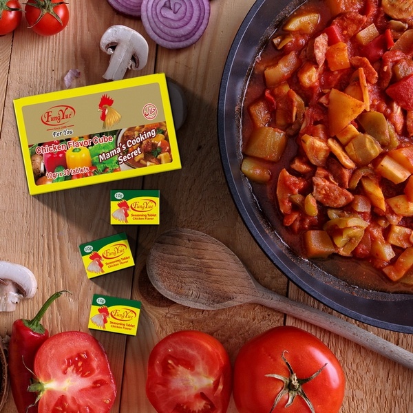 FungYue Chicken Bouillon Cubes Tablets Flavor 300g Seasoning Supplier